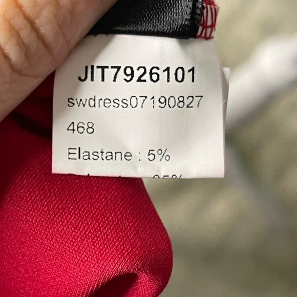 SHEIN EUC XS Burgandy/Red Scallop Short Off Shoulder Dress - Picture 11 of 14